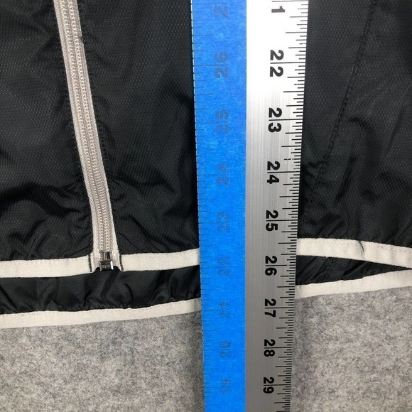 Under Armour Jacket Sz Medium Windbreaker Semi Fitted Black Logo Washington - Picture 10 of 13